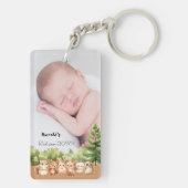 ウッドランド男の赤ちゃん写真名パパ以降 キーホルダー (裏面)