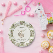 ウッドランド男女兼用アニマルズベビーシャワー ペーパープレート (パーティー)