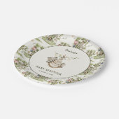 ウッドランド男女兼用アニマルズベビーシャワー ペーパープレート (アングル)