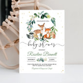 ウッドランド男女兼用ウッドランドベビーシャワー 招待状