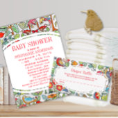 ウッドランド男女兼用クリーチャー赤ちゃんシャワー 招待状