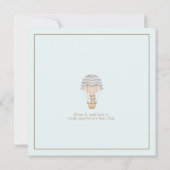 ウッドランド男女兼用テディベア赤ちゃんシャワー 招待状 (裏面)