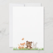 ウッドランド男女兼用ベイビーシャワー招待状 招待状 (裏面)