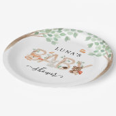 ウッドランド男女兼用ベイビーシャワー紙プレート ペーパープレート (アングル)