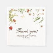 ウッドランド男女兼用マッシュルーム スタンダードカクテルナプキン (正面)