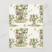 ウッドランド男女兼用赤ちゃんシャワーバンプゲーム エンクロージャーカード (裏面)