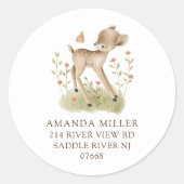 ウッドランド疑問に思アディアベビーシャワー住所 シール (正面)