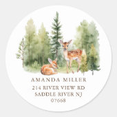 ウッドランド疑問に思アディアベビーシャワー住所 シール (正面)