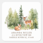 ウッドランド疑問に思アディアベビーシャワー住所 シール (正面)