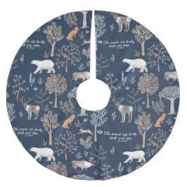 ウッドランド疑問に思クリスマスツリースカート ブラッシュドポリエステルツリースカート