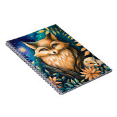 ウッドランド真夜中キツネ – 魔法のキッズスクール ノートブック (右側)