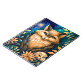 ウッドランド真夜中キツネ – 魔法のキッズスクール ノートブック (左側)