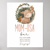 ウッドランド眠る鹿ベビーシャワーママモサバー ポスター (正面)