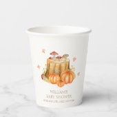 ウッドランド秋かぼちゃきのこの赤ちゃんシャワー 紙コップ (裏面)