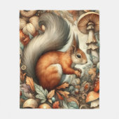 ウッドランド秋カラースリリスお洒落ル フリースブランケット (正面)