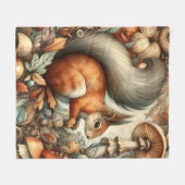 ウッドランド秋カラースリリスお洒落ル フリースブランケット (正面(横))