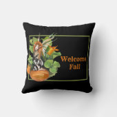 ウッドランド秋ハーベスト小妖精や小人 クッション (裏面)