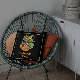 ウッドランド秋ハーベスト小妖精や小人 クッション