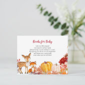 ウッドランド秋フローラ水彩画ベビーブックインサート ポストカード (スタンド正面)