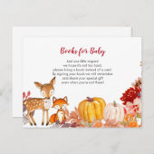 ウッドランド秋フローラ水彩画ベビーブックインサート ポストカード (正面/裏面)