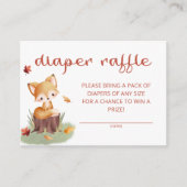 ウッドランド秋ベビーキツネおむつラッフルチケット エンクロージャーカード (正面)