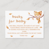 ウッドランド秋ベビーキツネブックスベビーチケット エンクロージャーカード (正面)