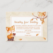 ウッドランド秋ベビーキツネブックスベビーチケット エンクロージャーカード (正面)