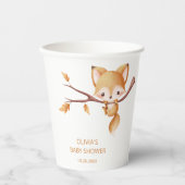 ウッドランド秋ベビーキツネベビーシャワー 紙コップ (正面)