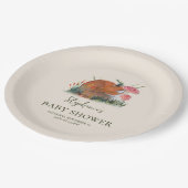 ウッドランド秋ベビーシャワー |コテージコア ペーパープレート (アングル)