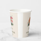 ウッドランド秋ベビーシャワー |コテージコア 紙コップ (左)