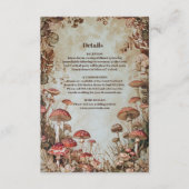 ウッドランド秋水彩結婚キノコ エンクロージャーカード (正面)