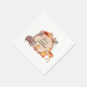ウッドランド秋秋のベビーシャワー スタンダードカクテルナプキン (角)