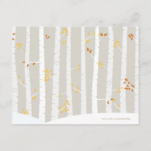 ウッドランド秋/ウィンターベビーシャワーアドバイスカード アドバイスカード (裏面)