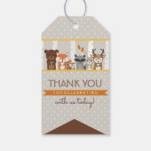 ウッドランド秋/冬の赤ちゃんシャワーありがとう ギフトタグ (裏面)