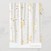 ウッドランド秋/赤ちゃんシャワーカードの冬の願い アドバイスカード (裏面)