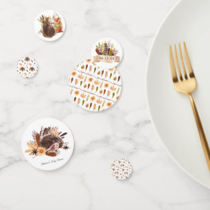 ウッドランド紙吹雪   Boho Hedgehogsパーティー コンフェッティ