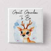ウッドランド素晴らし鹿のおばあちゃん赤ちゃんシャワー 缶バッジ (正面)