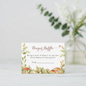 ウッドランド素朴おむつラッフル緑のキノコ エンクロージャーカード (スタンド正面)