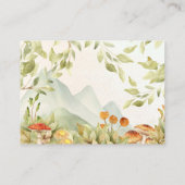 ウッドランド素朴おむつラッフル緑のキノコ エンクロージャーカード (裏面)