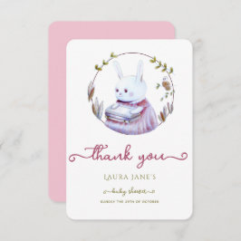 ウッドランド素朴かわいいウサギ赤ちゃんシャワーありがとう