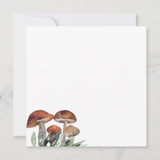 ウッドランド素朴かわいい森林動物の赤ちゃんシャワー 招待状 (裏面)