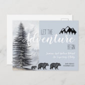 ウッドランド素朴が妊娠を告げる冒険 案内ポストカード (正面/裏面)