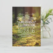 ウッドランド素朴な屋外結婚式招待状 招待状 (スタンド正面)