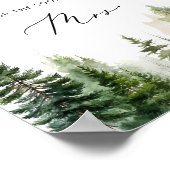 ウッドランド素朴な数のキスブライダルシャワーゲーム ポスター (角)