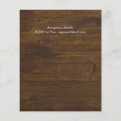 ウッドランド素朴の緑の結婚式 (裏面)