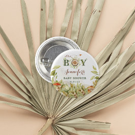 ウッドランド素朴の赤ちゃんシャワーキノコ 缶バッジ