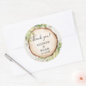 ウッドランド素朴の野外の森の木スライス ラウンドシール (封筒)