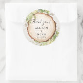 ウッドランド素朴の野外の森の木スライス ラウンドシール (バッグ)