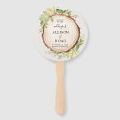 ウッドランド素朴の野外森林結婚式 ハンドファン (正面)