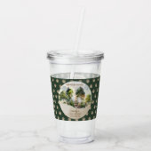 ウッドランド素朴アドベンチャーが少年の赤ちゃんシャワーを待つ アクリルタンブラー (裏面)